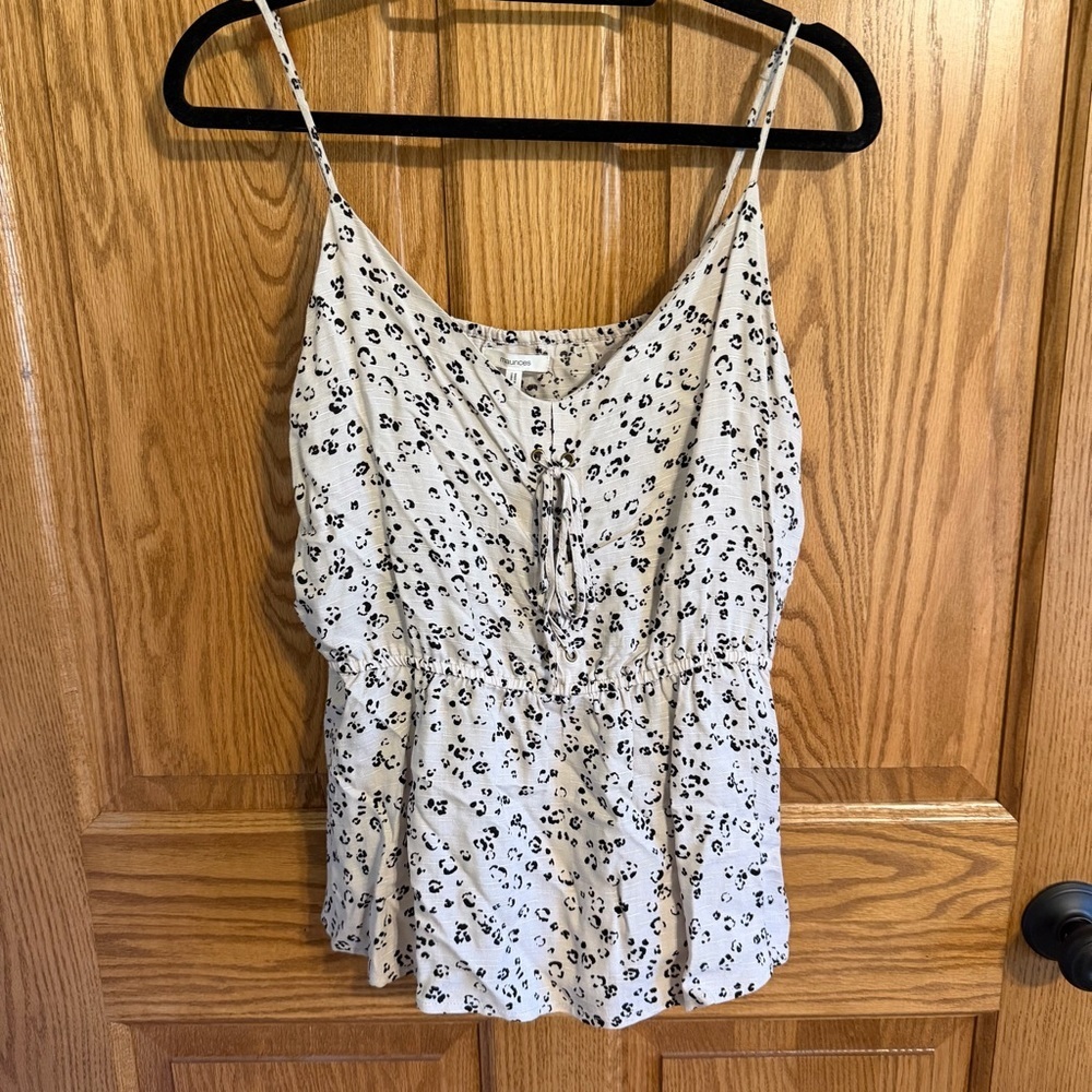 Maurices Black and White Print Camisole
